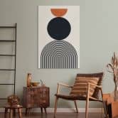 Wanddecoratie Abstracte lijnen en cirkels in harmonie - Costa - Alu-Dibond 