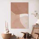 Wandbild Boho Aquarell-Formen in Brauntönen - Costa - Alu-Dibond 