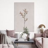Wandbild Blumen Illustration - Vergissmeinnicht - Goed Blauw - Alu-Dibond 