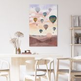 Wandbild Hoch hinaus mit den Heißluftballons - Goed Blauw - Alu-Dibond 
