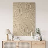 Wandbild Abstrakte Ringe beige - Grande - Alu-Dibond 