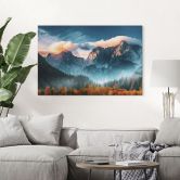 Wandbild Herbstliche Landschaft am Gipfel Triglav in den Julischen Alpen - Alu-Dibond 