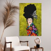 Wandbild Frau mit Schmetterling im Haar - Alu-Dibond - Hülya 