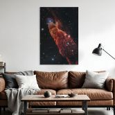 Wandbild James Webb Telescope - Kosmischer Wirbelsturm Herbig Haro 49/50 - Alu-Dibond 