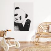 Wandbild Winkender Panda - Korenkova - Alu-Dibond 