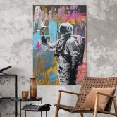 Wandbild Astronaut mit Taube - Kuryliuk - Alu-Dibond 