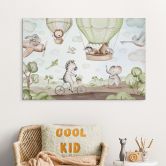 Wandbild Ballonfahrt der Tierfreunde - Kvilis - Alu-Dibond 