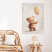 Wandbild Kleiner Teddybär mit Luftballon - Magnusson - Alu-Dibond 