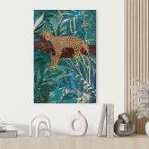 Wandbild Leopard im smaragdgrünen Dschungel - Manovski - Alu-Dibond 
