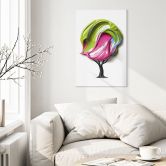 Wandbild Baum mit bunter 3D-Krone - Mielu - Alu-Dibond 