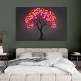 Wandbild Baum mit roten Herzen - Mielu - Alu-Dibond 