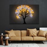 Wandbild Baum mit Sternen | Neon Pop Art - Mielu - Alu-Dibond 