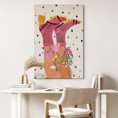Wandbild Sockenliebe trifft Flower Power - Mokate - Alu-Dibond 
