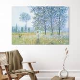 Wandbild Monet - Felder im Frühling - Alu-Dibond 