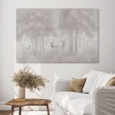 Wanddecoratie herten in het nevelwoud - Ms Tiff - Alu-Dibond 