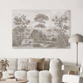 Wandbild Landschaft mit Gartenlandschaft in Beige - Ms Tiff - Alu-Dibond 