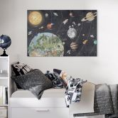 Wandbild Sonnensystem mit Planeten und Erde - Ms Tiff - Alu-Dibond 