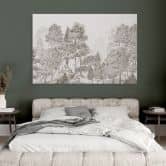 Wandbild Wald mit Waldlandschaft in Beige - Ms Tiff - Alu-Dibond 