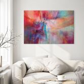 Wandbild Sanfter Farbnebel in Bewegung - Schmucker - Alu-Dibond 