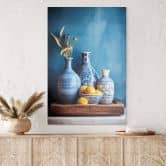 Wandbild Stillleben mit Vasen und Zitronen - Treechild - Alu-Dibond 