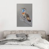 Wanddecoratie zang blauwborst - van Duijn - aluminium dibond 