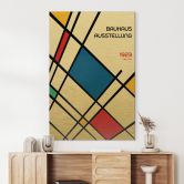 Wandbild mit Goldreffekt Retro Bauhaus Ausstellung 1923 - Retrodrome - Alu-Dibond 