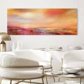 Wandbild Goldener Horizont im Abendlicht - Schmucker - Alu-Dibond Panorama 