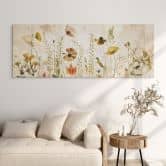 Wandbild Wilde Wiesenblumen im Sonnenlicht - Talen - Panorama - Alu-Dibond 