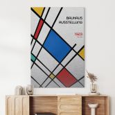 Wandbild mit Silbereffekt Retro Bauhaus Ausstellung 1923 - Retrodrome - Alu-Dibond 