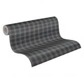 geruit vliesbehang in retro look bruin grijs - modern geruit behang - vintage patroon behang 
