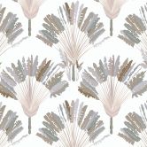 Architects Paper Vliestapete Jungle Chic Dschungeltapete Palmentapete grau, weiß, braun 