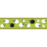 Lovely Kids selbstklebende Kinderzimmer Bordüre Sheep Family mit niedlichen Schafen 