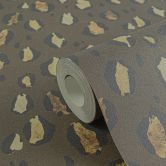 Leoparden-Tapete Dunkelbraun Beige Schwarz – Animal Print – Vliestapete modern 