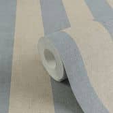 Streifentapete Hellblau Beige – Klassisches Streifenmuster matt – Vliestapete modern 