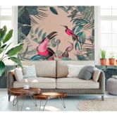 Livingwalls papier peint photo ARTist Toucans Paradise avec Jungle et toucans beige 