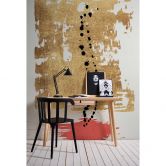 Livingwalls Fototapete ARTist Drip Drop abstrakte Kunst gold, rot, schwarz, weiß 