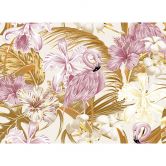 Livingwalls Fototapete Designwalls Flamingo Art Blumen 