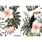 Livingwalls Fototapete Designwalls Toucan Blumen 
