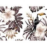 Livingwalls Fototapete Designwalls Toucan Blumen 