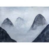 Livingwalls Fototapete Designwalls Misty Rocks Berge 
