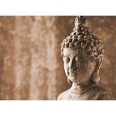 non-woven wallpaper AsianCulture Buddha photo wallpaper Designwalls in brown and grey  