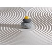 Yellow and grey non-woven wallpaper Designwalls Hot Stone Spa stone look beach wallpaper 