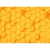 orange non-woven wallpaper Designwalls Honeycomb  