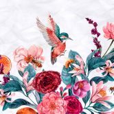 Nature Flying Colibri tapet i grå rød - nonwoven tapet Designwalls 2 - 2,55 x 3,5 m 