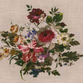 Fototapete Vintage FlowerPaint in beige grün - Vliestapete Designwalls 2 - 2,55 x 3,5 m 