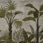 Fototapete Gemälde JungleConcret1 in grau grün - Vliestapete Designwalls 2 - 2,55 x 3,5 m 