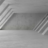 Fototapete Betonoptik GreyHall in grau schwarz - Vliestapete Designwalls 2 - 2,55 x 3,5 m 