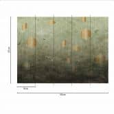 Fototapete Design DTiles1 in grün bronze - Vliestapete Designwalls 2 - 2,55 x 3,5 m 