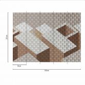 Geometric GraphicTiles2 grijs beige - vliesbehang Designwalls 2 - 2,55 x 3,5 m 