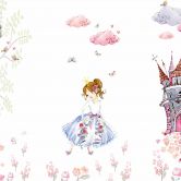 Fototapete Kinderzimmer PrincessCastle weiß rosa - Vliestapete Designwalls 2 - 2,55 x 3,5 m 